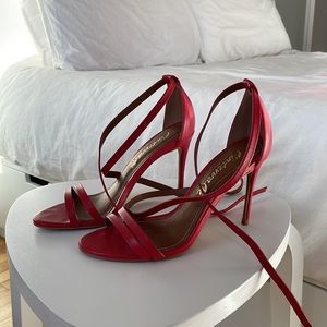 Brand new never worn red L’Intervalle strappy heels